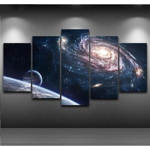 DIY 5D Diamond Embroidery resin Diamond Mosaic Picture 5pcs Outer Space Planet Rhinestones Diamond Painting Cross Stitch Kit