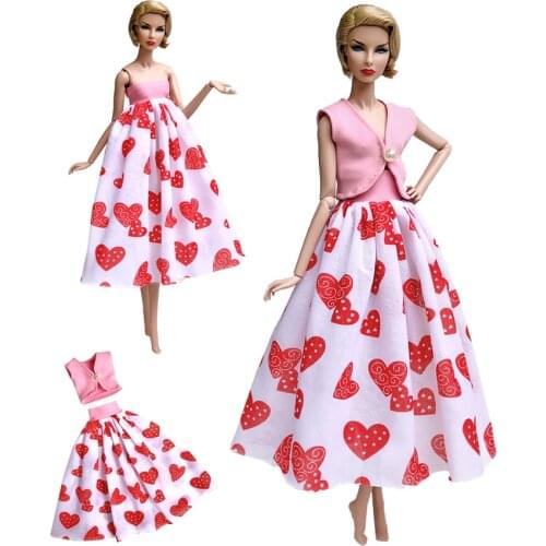 NK Newest Doll Floral Variety Of Dresses Handmade Fashion Design Skirt For Barbie Doll Accessories Girls Gifts 115D 6X