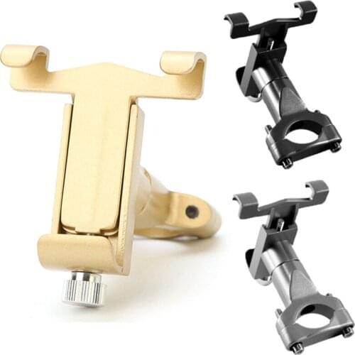 New Bicycle Phone Holder Aluminium Alloy Bike Cell Phone GPS Mount Holder Motocycle Smartphone Mount Cycling Bracket Stand