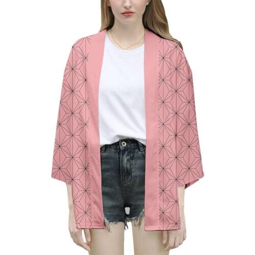 Cosplay Coat Japanese Anime Casual Cardigan Jacket Demon Slayer Blade Zenizu Kimono Nezuko Tanjirou Agatsuma