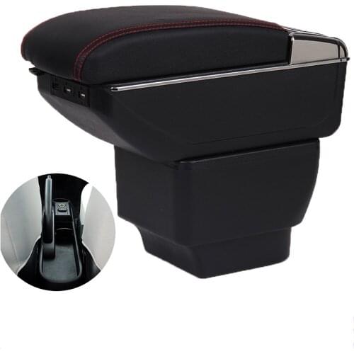 For M2 Hatchback armrest box central Store content Storage box with cup holder ashtray USB interface