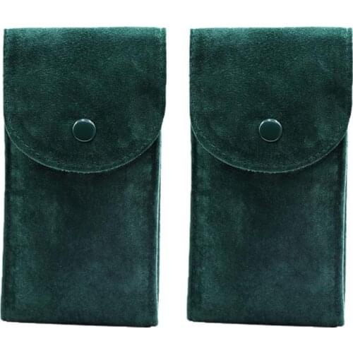 2pcs Simple Watch Storage Pouch Portable Watch Organizer Display Pouch