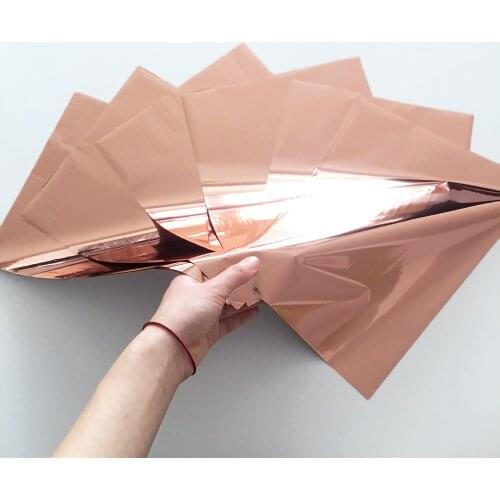 Rose gold hot stamping foil for toner reactive by laser printer and laminator for wedding invitation cards printing