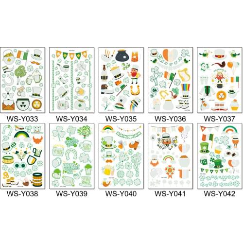 Saint pas Tattoo Stickers Luminous Child Kid Temporary Tattoos Glow Paste for Children Body Art Sticker (Y033-Y042)