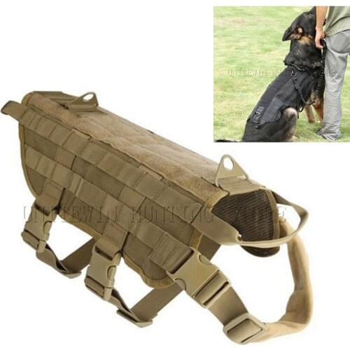 Tactical Dog Training Vest Molle Military Nylon K9 Service Dog Harness Vest With Handle Clothes Vest For Hiking Outdoor Hunting
