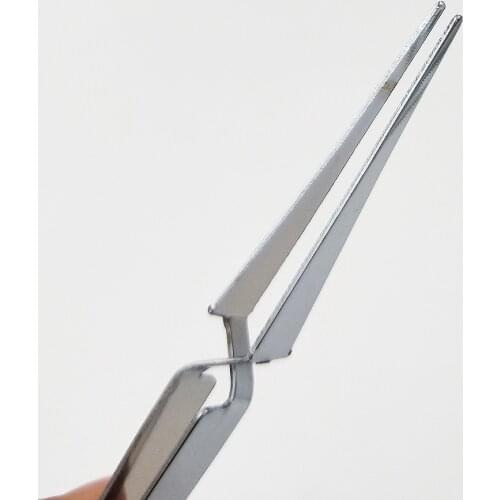 Nail Shaping precision Tweezer stainless steel Self Close Holding hobby Tweezer DIY Jewelry Hobby Craft Tool 145mm