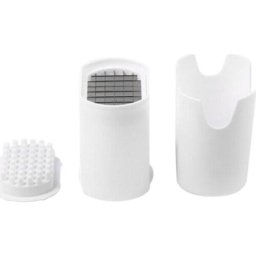 Potato Chips Cutting Box Press Cutter Cup Plastic Slicer Chopper Chips French Fries Making Tool Potato Cutting Kitchen Gadgets