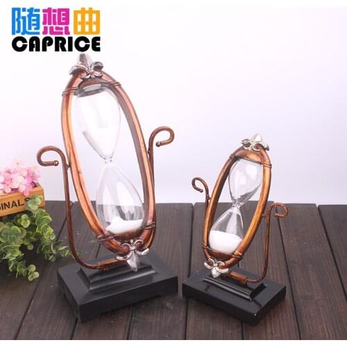 The rotating European retro hourglass 30/60 minutes female creative gift Home Furnishing decoration decoration