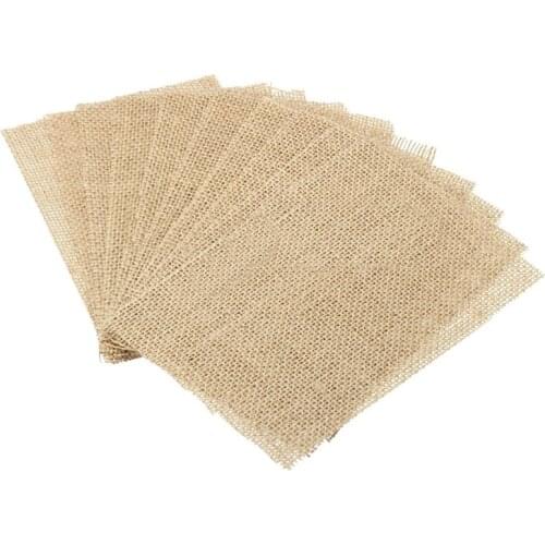 10 pcs Natural Hessian Burlap Place Mat Table Placemats Coaster Dining Decor