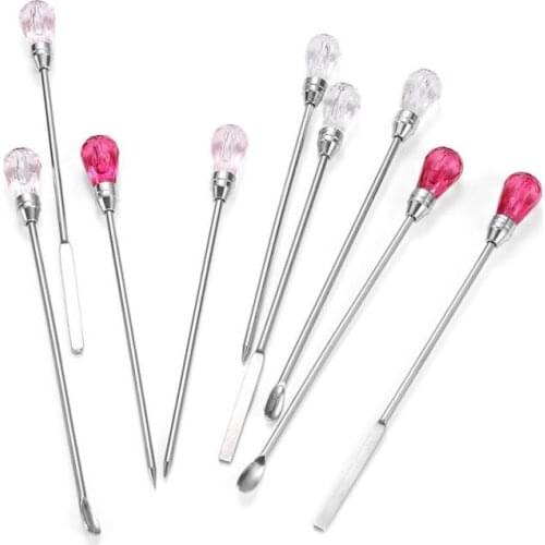 3pcs/lot DIY Hand-made Tools, Poke Bubble Needle Stirring Rod Digging Powder Spoon Crystal Glue UV Glue Jewelry Accessories