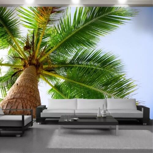 3d Mural Wallpaper Beautiful Coconut Tree Landscape Wall Papers Interior Home Decor Living Room Bedroom Painting Wallpapers