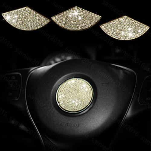 3x Gold Diamond Steering Wheel Center Trim Cover For Benz GLC Class X205 16-2017