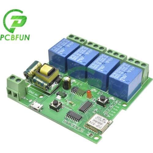 AC 220V 4 Channel Wifi Relay Switch Module For Android/IOS APP Wireless Remote Control For Smart Home