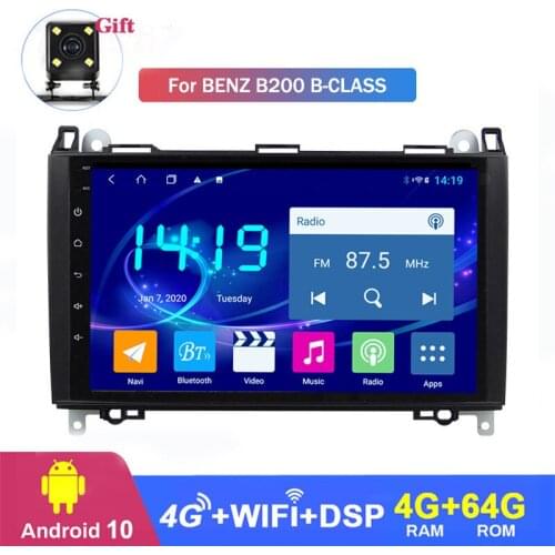 For Benz B200 B-class Car Stereo Radio Player Quad-Core GPS Navigation Android 10 System Car Screen Player 4G RAM 64G ROM