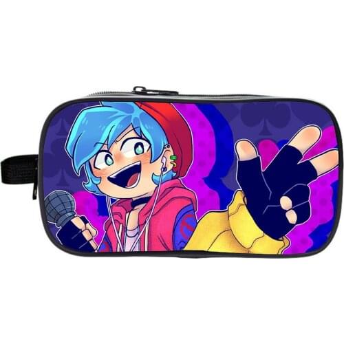 Anime Friday Night Funkin Pencil case Pencil Bags Make Up Case For Women Kids School Supplies Stationery Boys Kids Bookbag