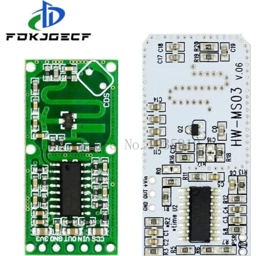 Motion Radar Sensor HW-MS03 2.4GHz to 5.8GHz Human Body Induction Switch RCWL-0516 Microwave Radar Sensor Module for Arduino Diy