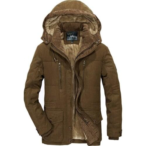 Winter Mens Jacket Man Thick Fleece Warm Army Tactical Coats Men Mid-Long Outwear Windbreaker Hooded Jackets Clothing 6XL