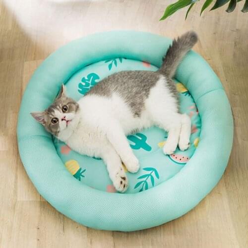 Summer Cool Dog bed Fashion Donuts Dog Mat Breathable Pad Household Pet Sofa Puppies Cat Mat