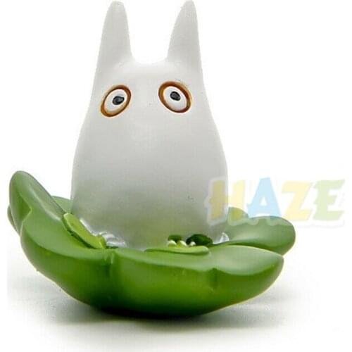 Anime My Neighbor White Totoro Leaf Mini Figure Model Toy Garden Decoration New No Box
