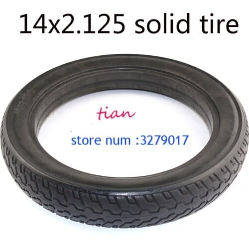 Lightning performance shipment Solid Rubber Electric tire 14*2.125 Electrombile Solid Tyre 14x2.125 Inflation-free Tire