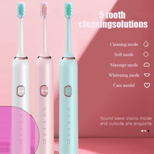 Washable Whitening relax Adult Electronic Brush Powerful Ultrasonic Sonic Electric Tooth brush USB Rechargeable Tooth Brush