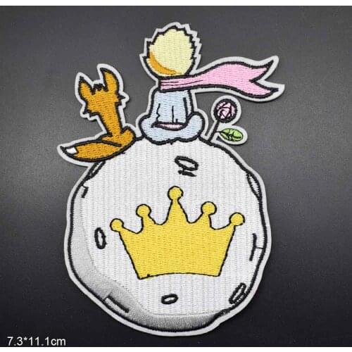 Crown Little Prince Dog Iron On Embroidered Clothes Le Petit Prince Patches For Clothing Wholesale