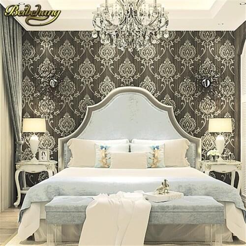 Beibehang wall paper Pune wallpaper European Damascus AB edition high environmental non-woven wallpaper living room bedroom