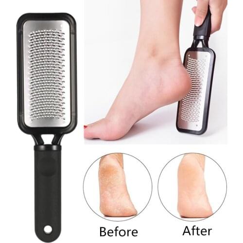 Pedicure Foot File Rasp Callus Stainless Steel Dead Skin Removal Foot Scraper Grinding Grater Scrubber Wet Dry Foot Care Tools