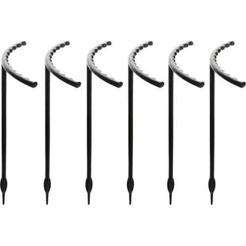 Plastic Plant Cages Anti-falling Bracket Planting Support Frame Semi-circular Semicircle 6pcs For Small Plants Flower Pots