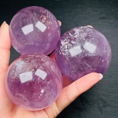 Natural Rainbow Amethyst Sphere Quartz Crystals Gemstones Reiki Healing Home Decoration