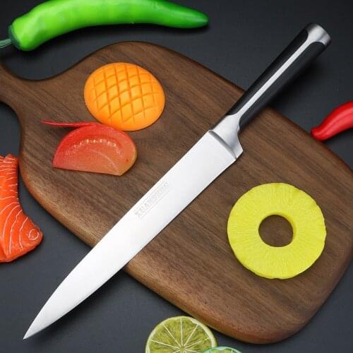 Extended watermelon fruit knife kitchen household melon and fruit knife Western-style beef knife salmon sashimi