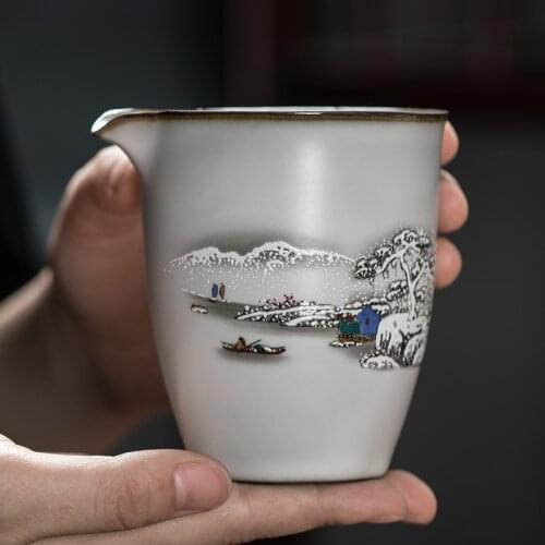 Moon White Tea Strainer Tea Set Accessories Tea Filter Pitcher Tea Filter Gracked Glaze Filter Screen Tea Ceremony Strainer