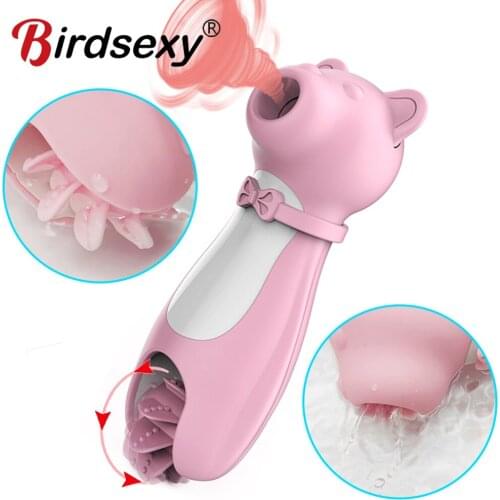 Sucking Vaginal G Spot Vibrators for Women Bending Oral Vibration Clitoris Stimulation Masturbation Adult Sex Toys for Female
