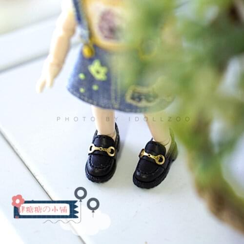 OB11 OB24 doll Shoes Loafers cute fashion all-match solid color metal buckle small leather shoes beautiful knot pig doll acce