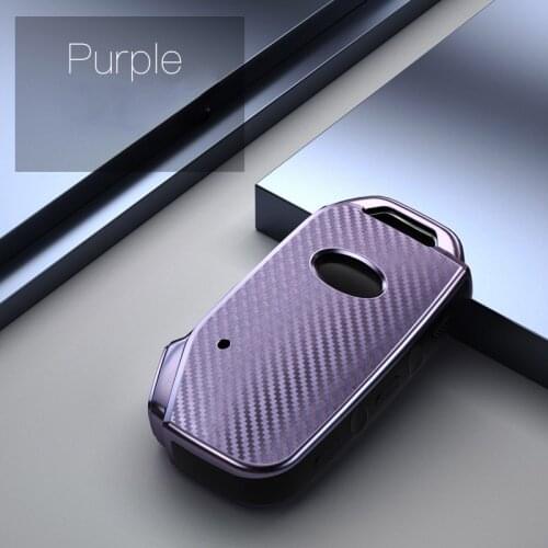Carbon fiber pattern Car Key Cover Case For Kia Sportage R Stinger Ceed CD Sorento Cerato Forte 2017 2018 2019 Remote Key Shell
