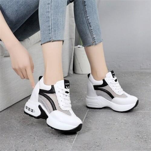 2021 Summer Women Chunky Sneakers Brand Designers Platform Fashion Woman Casual Shoes Wedge Trainers Female Vulcanized Shoes 7cm