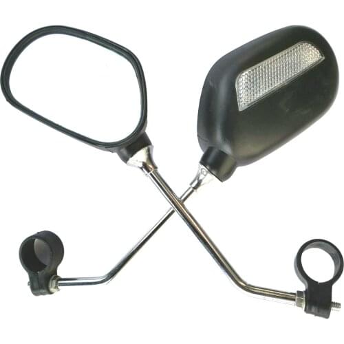 1 Pair Bike Rearview Mirror Safety Bicycle Rear View Glass Mirrors Adjustable Cycling Rearview Left Right Mirror