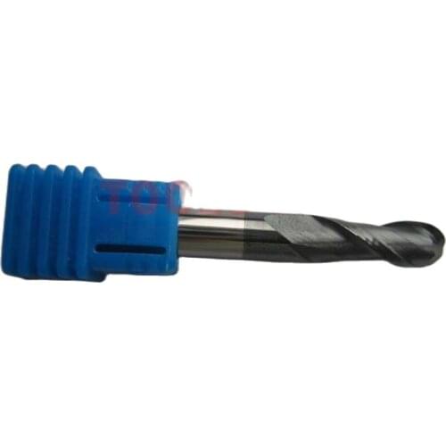 Free shipping - 5pcs 6mm 2 Flutes Ball nose Spiral Bit Milling Tools Carbide CNC Endmill Router bits hrc55 R3*12*D6*50