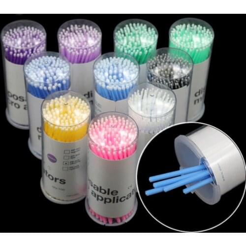 500pcs Durable Micro Disposable micro brush Individual Lash Removing Tools Swab Micro brushes for permanent makeup accesories