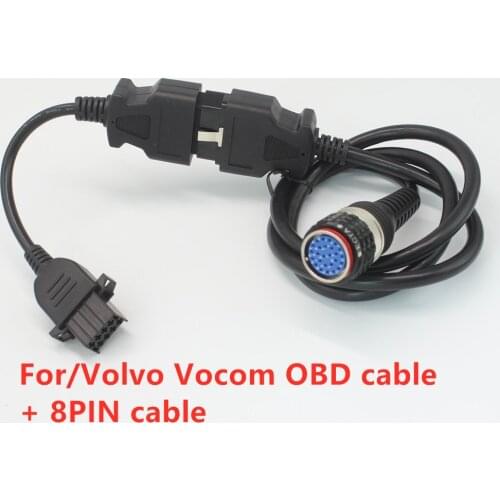 8pin / FCI Cable Vocom 88890306 with vocom 88890304 OBD2 Cable for volvo Vocom 88890300 vocom ii 88894000 truck diagnostic tool