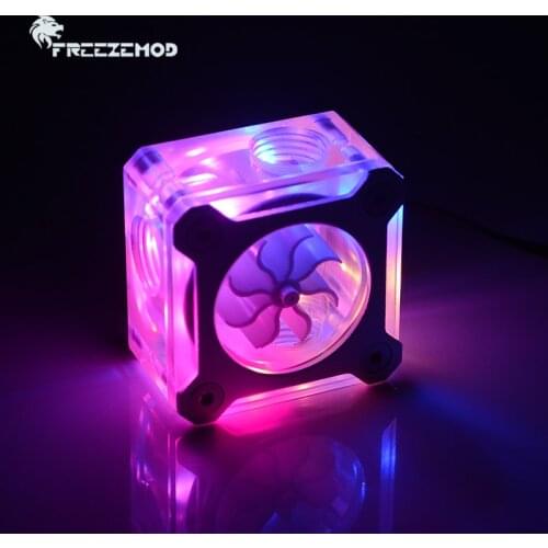 FREEZEMOD RGB PC Water Cooling Acrylic Flow Meter Monitor 5V 3Pin ARGB Support M/B SYNC LSJ-KJR
