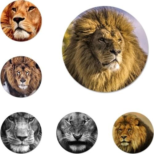 Big Lion Badge Brooch Pin Accessories For Clothes Backpack Decoration gift 58mm