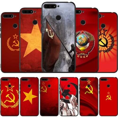 USSR Soviet Emblem black Silicone Phone Case For honor 30 20 Pro 8 8X 9 10 20 Lite Mate 10 20 30 Lite Pro cover