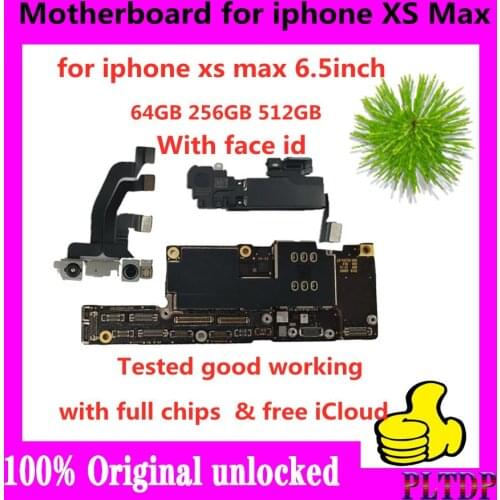 For iphone xs max motherboard with face id, Original motherboard for iPhone XS Max 64GB 256GB 512G .without face id mainboard