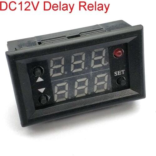 Dual Display Time Relay Module DC 12V Time Delay Relay Mini LED Digital Timer Relay Timing Delay Cycle Time Control Switch Home