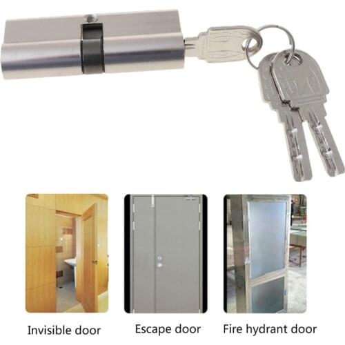 Double Open Lock Door Window Security 60 70 80 90mm Cylinder Key Anti-Theft Entrance Brass Door Lock Lengthened Core
