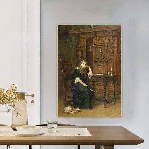 John Everett Millais《Princess Elizabeth In Prison,1879》Canvas Oil Painting Artwork Picture Wall Hanging Decor Home Decoration