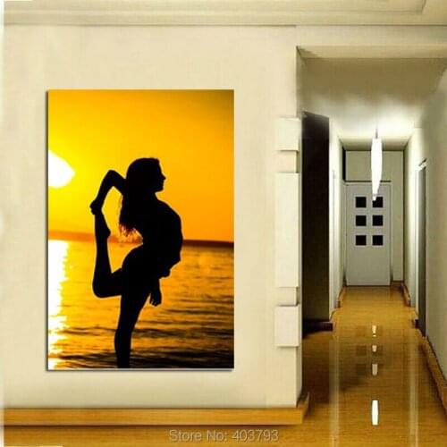 Perfect modern oil painting handpainted on canvas "a woman dancing by the sea no framed home decoration