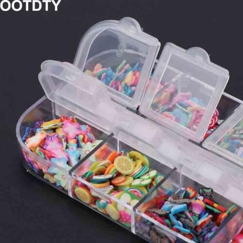 Slime Beads Box Fruit Slice Sprinkles Slime Filler For Handgum Foam Fluffy Slime Clay Mud DIY Supplies Decoration Toys