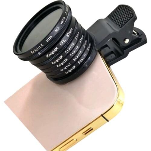 KnightX 37mm 52mm 55mm 58mm Professional Phone Camera Macro Lens CPL Star Variable ND Filter all smartphones For canon nikon